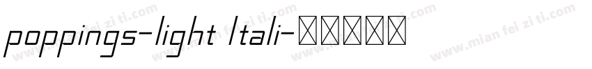 poppings-light Itali字体转换